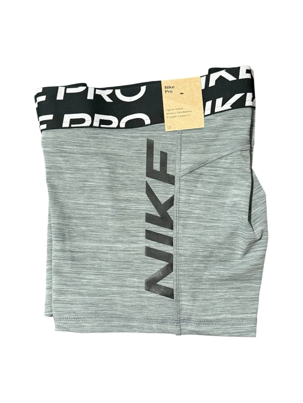 Nike Pro Women 3” Compression Shorts Tight Fit Mid Rise DD6265-084 Size Large